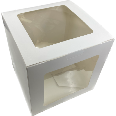 Caja Blanca Cuadrada con 2 Micas [25x25x25cm] (25 Unidades)