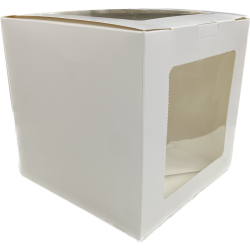 Caja Blanca Cuadrada con 2 Micas [25x25x25cm] (25 Unidades)