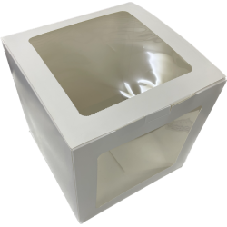 Caja Blanca Cuadrada con 2 Micas [30x30x30cm] (25 Unidades)