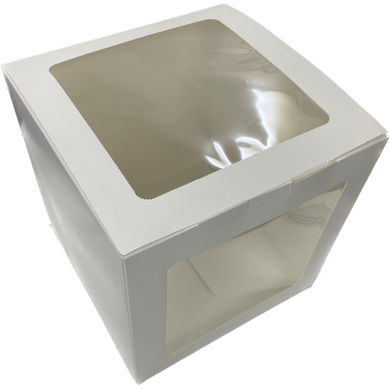 Caja Blanca Cuadrada con 2 Micas [30x30x30cm] (25 Unidades)