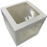 Caja Blanca Cuadrada con 2 Micas [30x30x30cm] (25 Unidades)