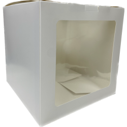 Caja Blanca Cuadrada con 2 Micas [30x30x30cm] (25 Unidades)