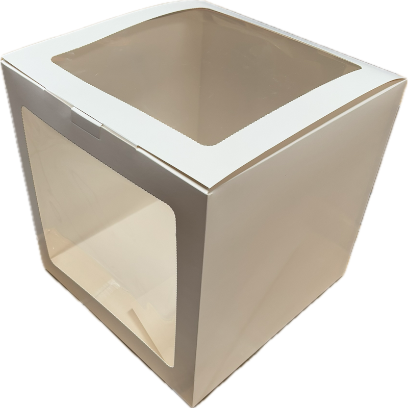 Caja Blanca Cuadrada con 2 Micas [35x35x35cm] (25 Unidades)