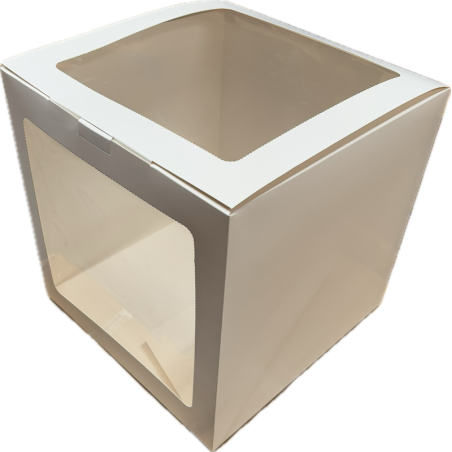 Caja Blanca Cuadrada con 2 Micas [35x35x35cm] (25 Unidades)