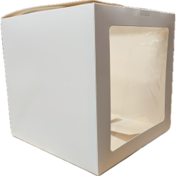 Caja Blanca Cuadrada con 2 Micas [35x35x35cm] (25 Unidades)