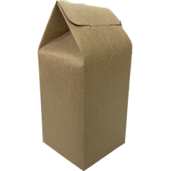 Caja Kraft Tipo Bolsa con Mica [9x9x21cm]