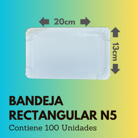 Bandeja Rectangular N5 (100 Unidades)