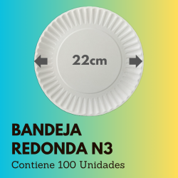 Bandeja Redonda N3 (100 Unidades)
