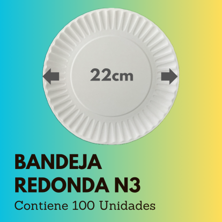 Bandeja Redonda N3 (100 Unidades)