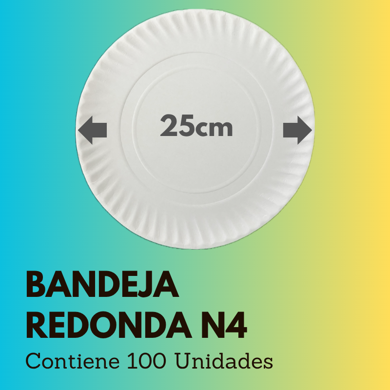 Bandeja Redonda N4 (100 Unidades)