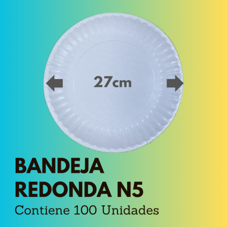 Bandeja Redonda N5 (100 Unidades)