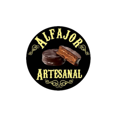Rollo Etiqueta Alfajor Artesanal Negro