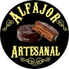 Rollo Etiqueta Alfajor Artesanal Negro
