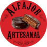 Rollo Etiqueta Alfajor Artesanal Rojo