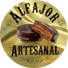 Rollo Etiqueta Alfajor Artesanal Dorado