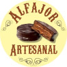 Rollo Etiqueta Alfajor Artesanal Beige
