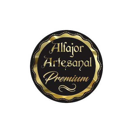 Rollo Etiqueta Alfajor Premium Negro
