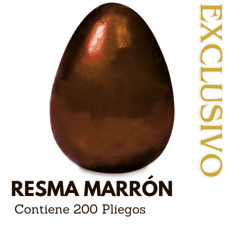 Resma Papel Aluminio 43x59cm Marron [200 Hojas]