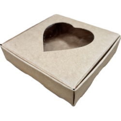 Caja Cuadrada 10x10 con Mica Corazón