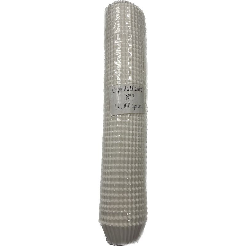 Cápsula de Papel N3 Blanca Redonda