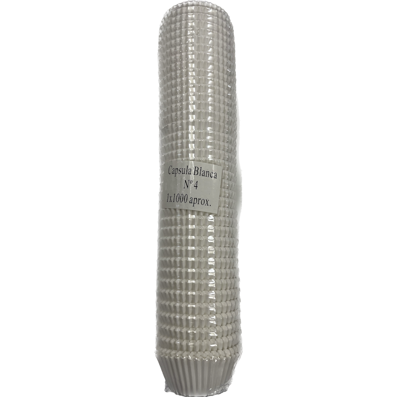 Cápsula de Papel Blanca N4 Redonda