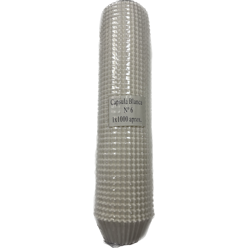 Cápsula de Papel Blanca N6 Redonda