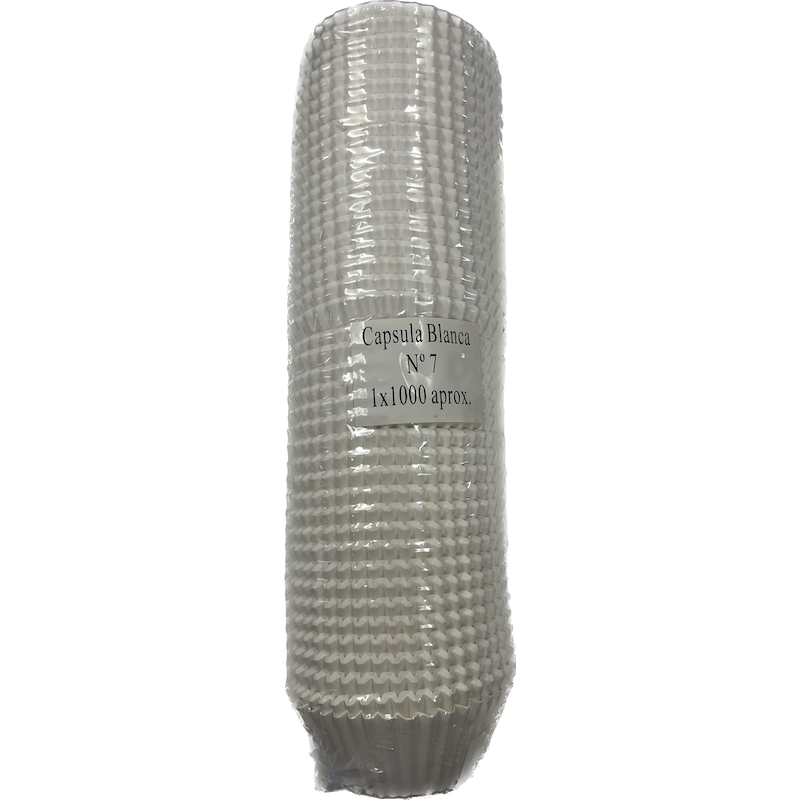 Cápsula de Papel N7 Blanca Redonda