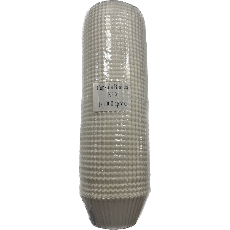 Cápsula de Papel N9 Blanca Redonda