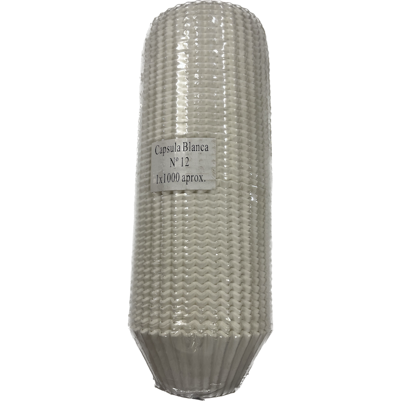 Cápsula de Papel Blanca N12 Redonda