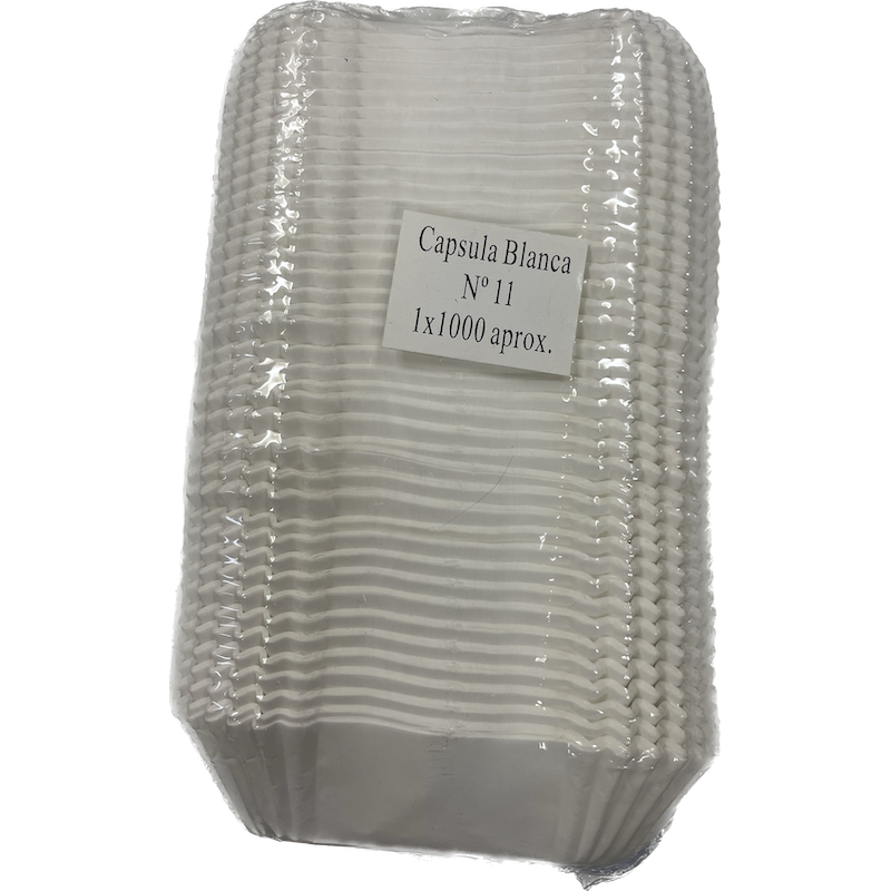 Cápsula de Papel N11 Blanca Ovalada