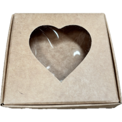 Caja Cuadrada 10x10 con Mica Corazón