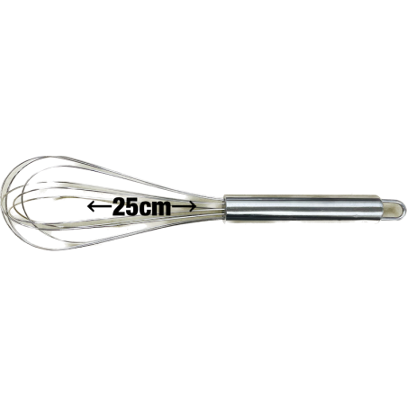 Batidor Metálico Manual 25cm