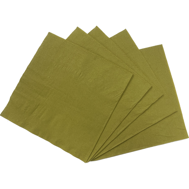 Servilleta Color Dorada 25x25cm (20 Unidades)