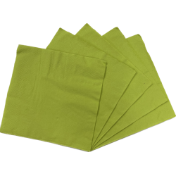 Servilleta Color Verde Lima 25x25cm (20 Unidades)