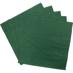 Servilleta Color Verde Oscuro 25x25cm (20 Unidades)