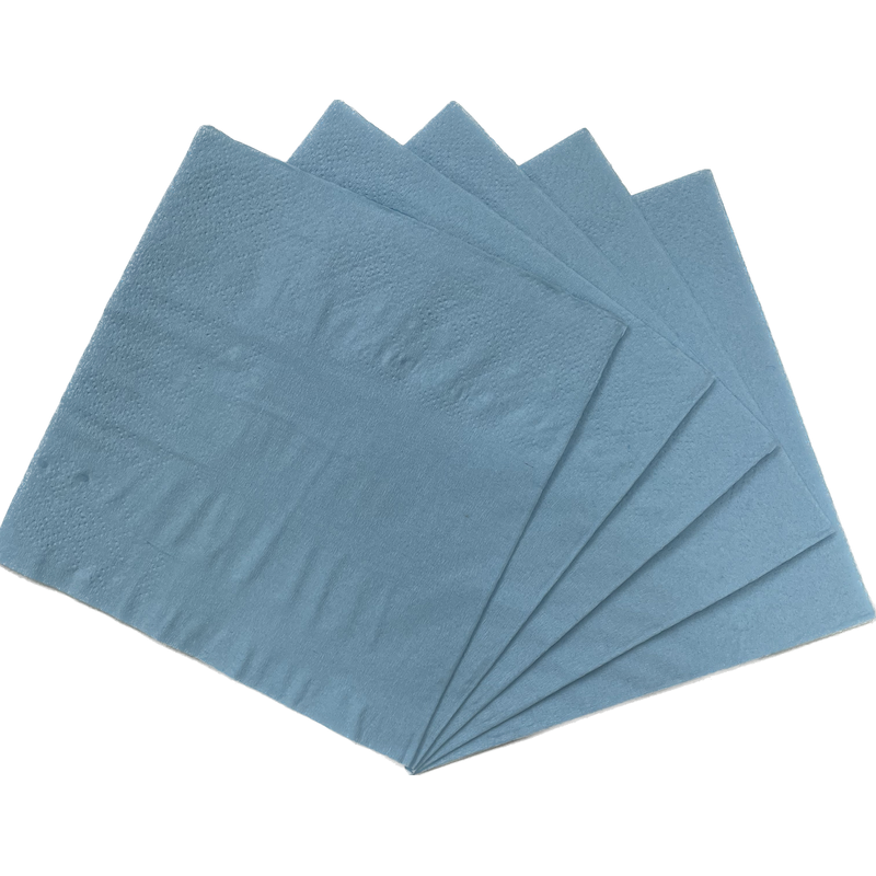 Servilleta Color Celeste 25x25cm (20 Unidades)