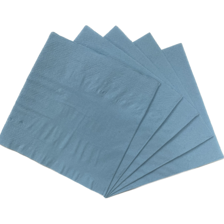 Servilleta Color Celeste 25x25cm (20 Unidades)