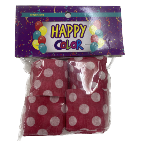 Festones con Lunares Blancos (4 Unidades)