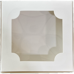 Caja Blanca 4 Alfajores Cuadrada (50 Unidades)