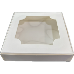 Caja Blanca 4 Alfajores Cuadrada (50 Unidades)