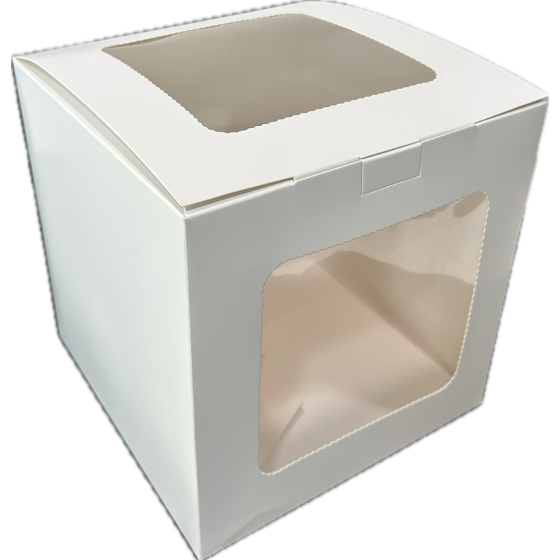 Caja Blanca Cuadrada con 2 Micas [20x20x20cm] (25 Unidades)