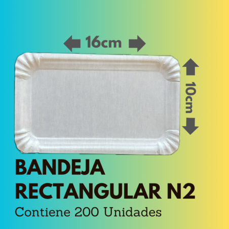 Bandeja Rectangular N2 (200 Unidades)