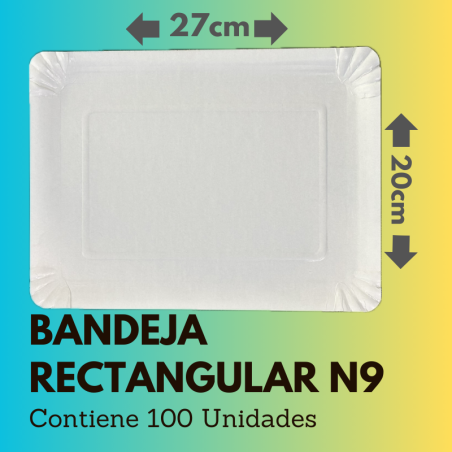 Bandeja Rectangular N9 (100 Unidades)
