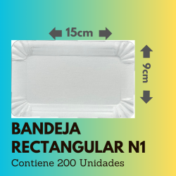 Bandeja Rectangular N1 (200 Unidades)