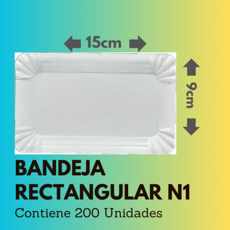 Bandeja Rectangular N1 (200 Unidades)