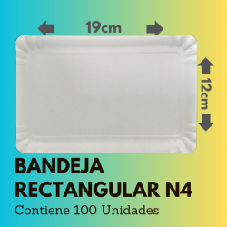 Bandeja Rectangular N4 (100 Unidades)