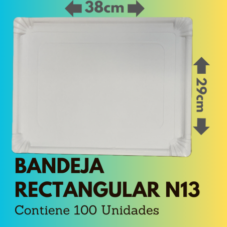Bandeja Rectangular N13 (100 Unidades)