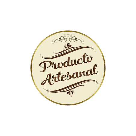 Rollo Etiqueta Producto Artesanal Beige