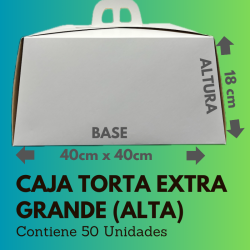 Caja Torta Extra Grande Alta [X50]