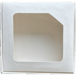 Caja Blanca 10X10 con Mica Cuadrada (50 Unidades)